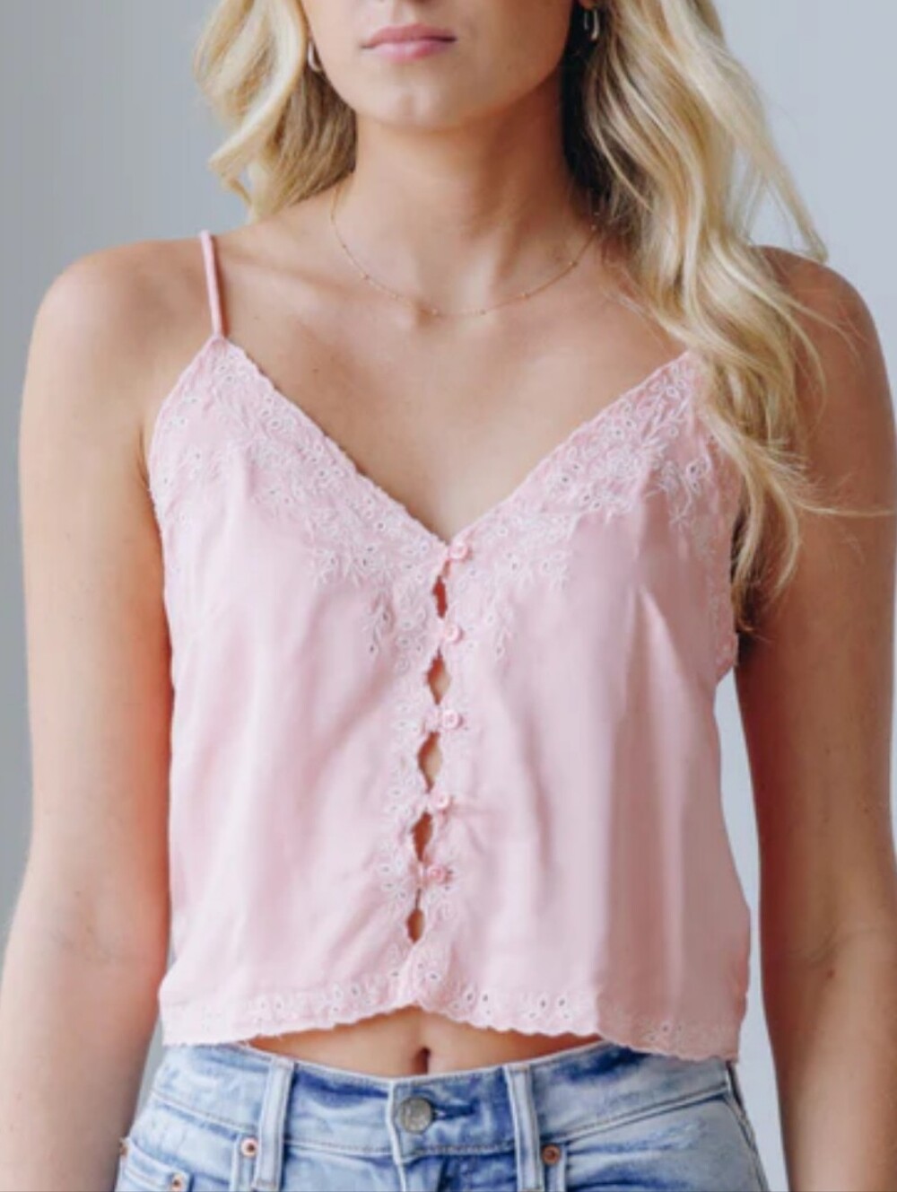 Free People NWOT Pieces Of You Cami sz LRG In Blossom Pink - Picture 2 of 14